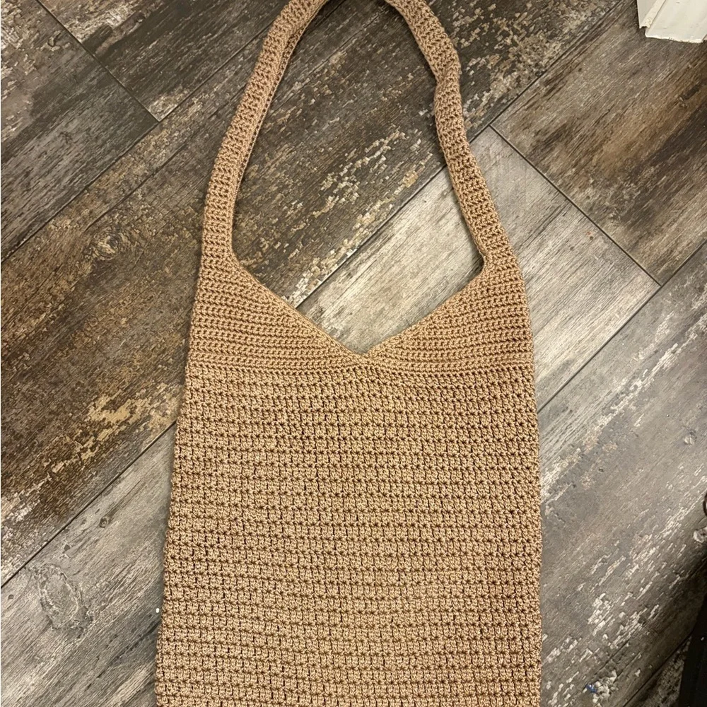 SAK Tan Crochet Bag EUC